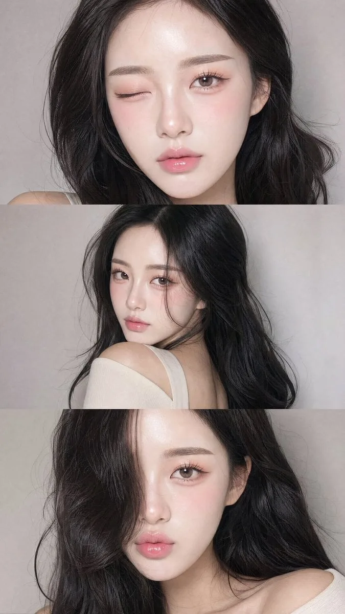 A vertical collage of three YZK photos. Using the uploade...