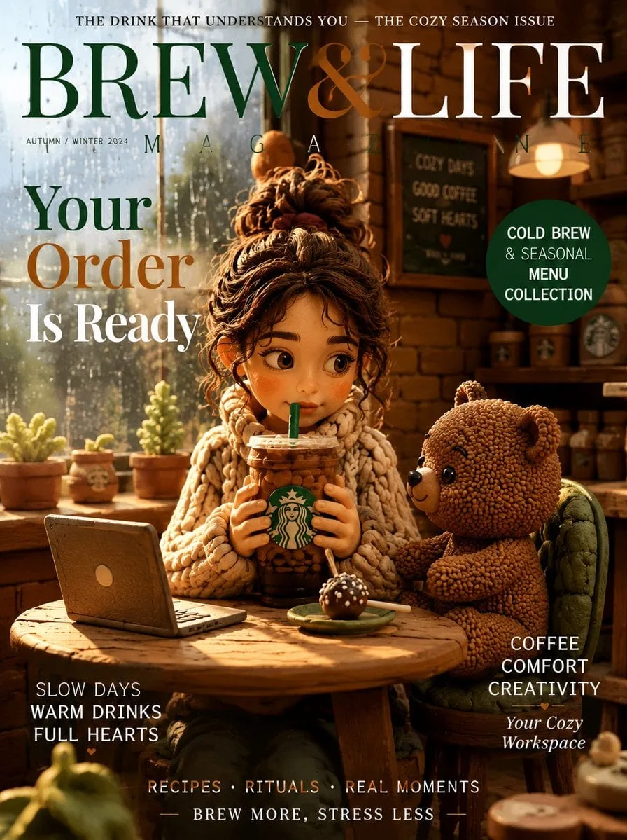 [SUBJECT]: A cozy claymation girl with a clay messy bun a...