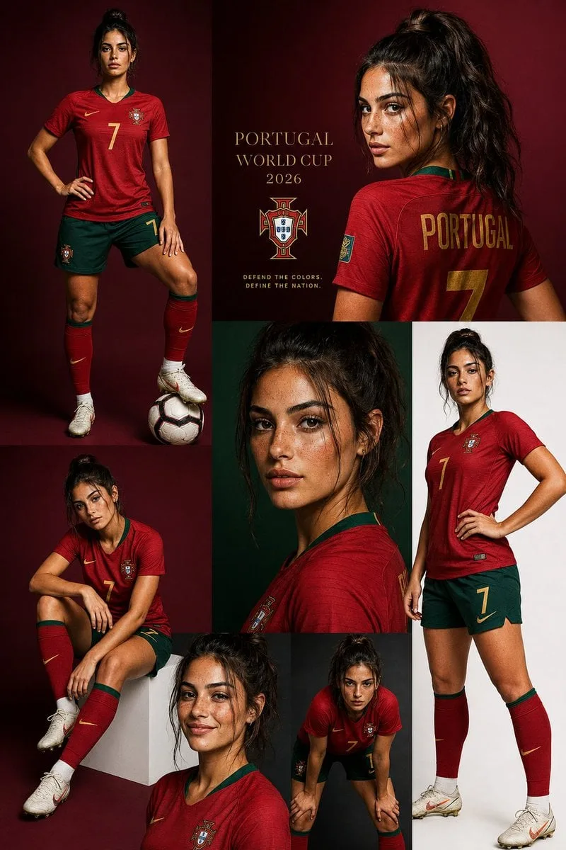 Create a luxury sports fashion collage editorial featurin...