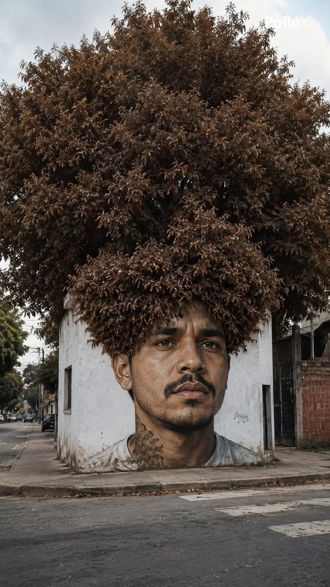 Ultra-realistic street art illusion, a short white buildi...