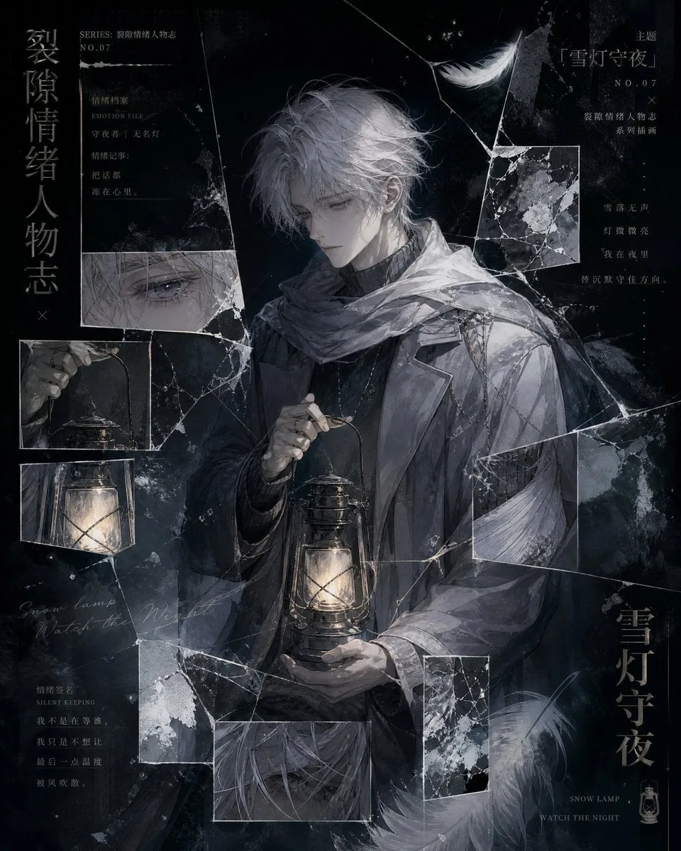 Create a vertical [Aspect Ratio] original anime-style emo...