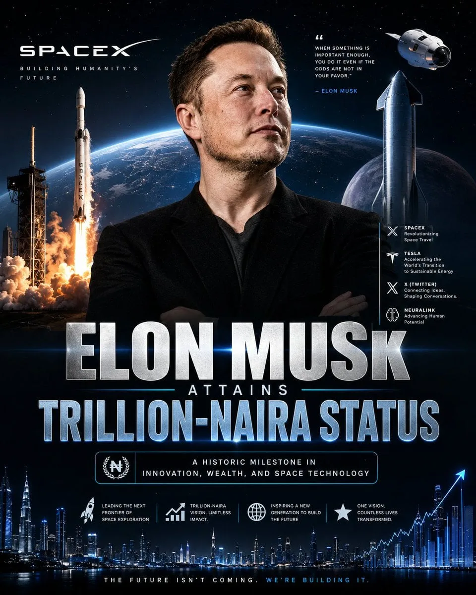 Create a bold, cinematic SpaceX achievement poster featur...