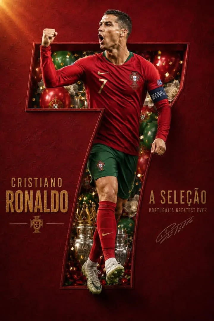 Professional luxury football poster, 4:5 ratio. Entire fr...