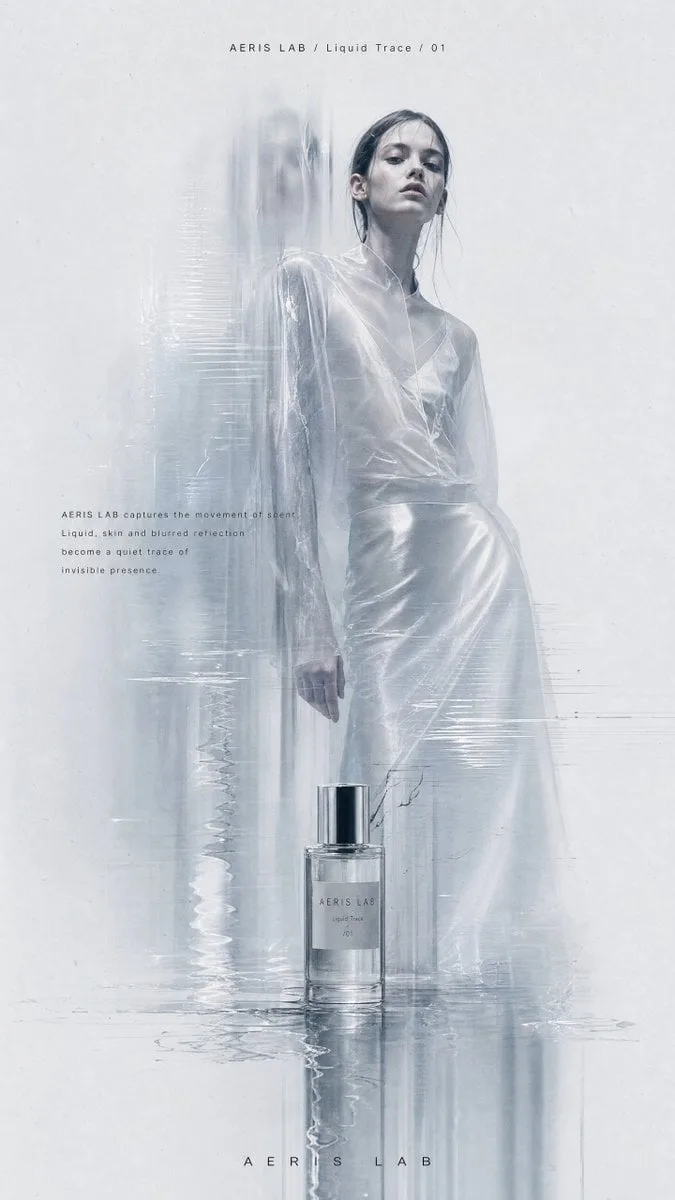 Create a vertical high-resolution experimental fashion ed...