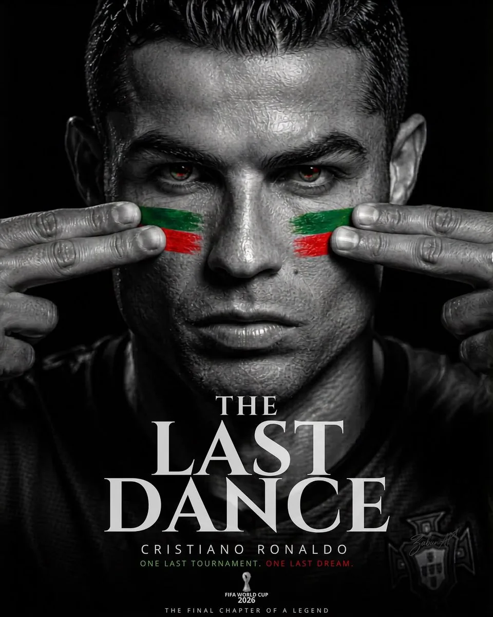 Ultra-realistic FIFA World Cup 2026 poster, dramatic blac...