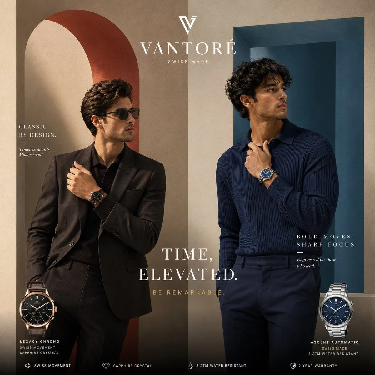Use reference image for overall composition, luxury edito...