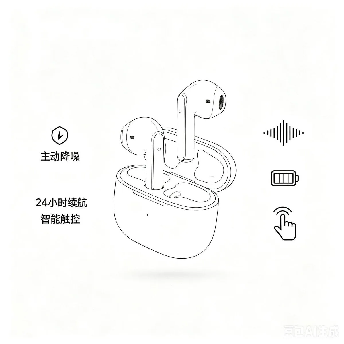 The main e-commerce image of a wireless noise-canceling hea…