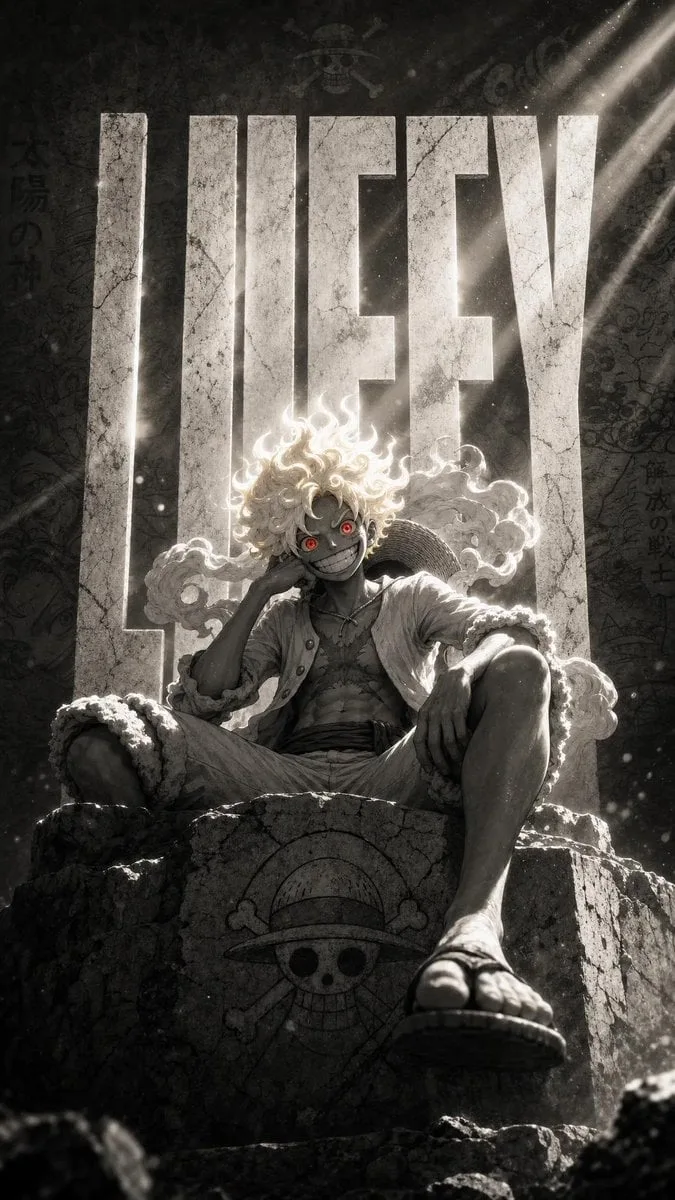 Create a dramatic cinematic anime character poster inspir...