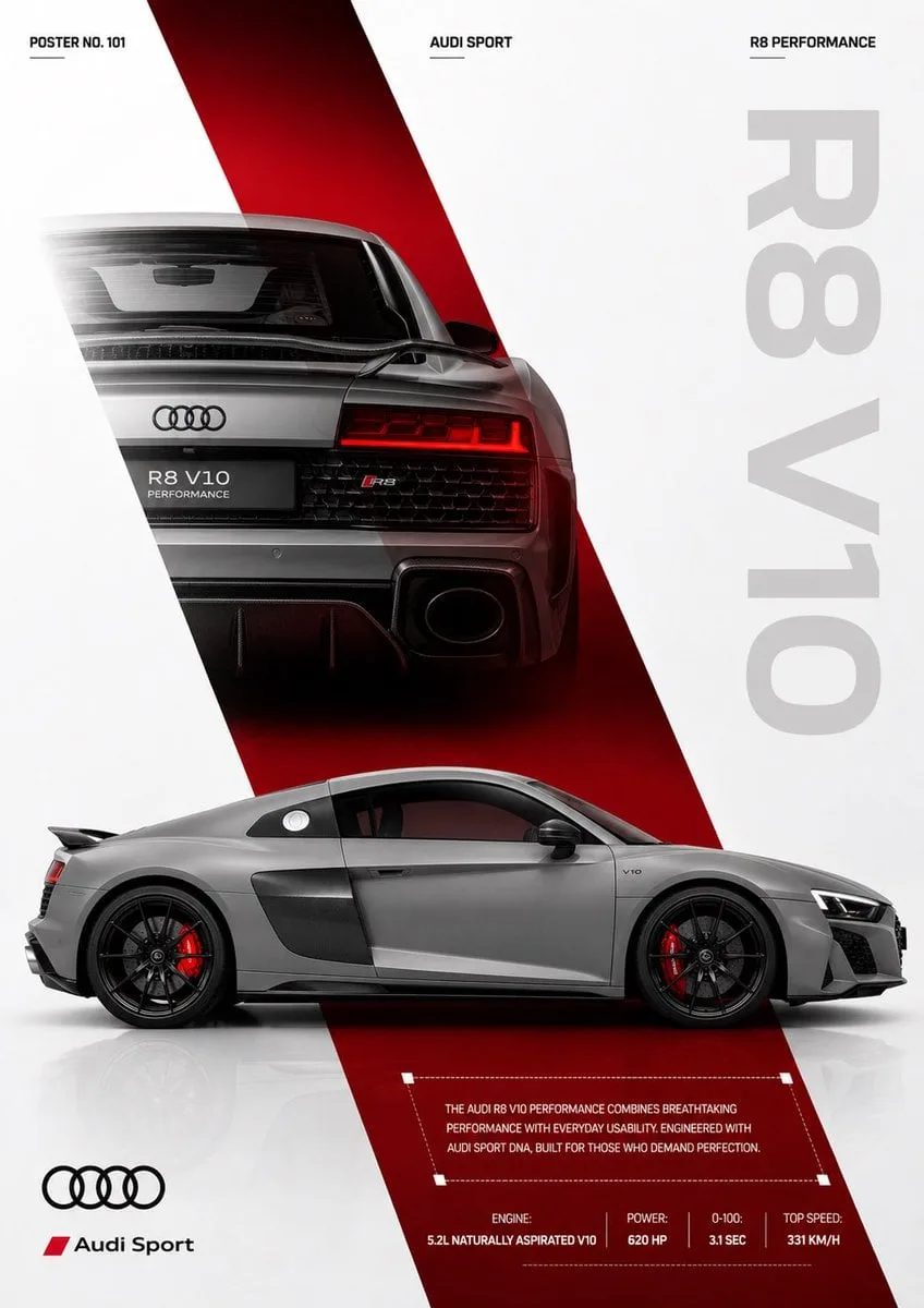 Act as a senior automotive art director and elite Behance...
