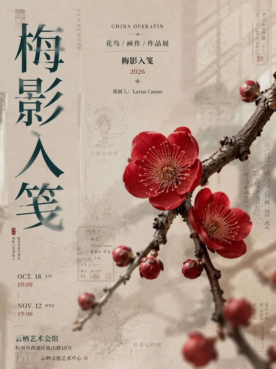 Generate a vertical 3:4 new Chinese-style high-end exhibiti…