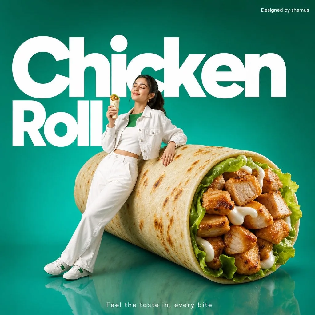 Minimalist commercial ad featuring oversized premium chic...