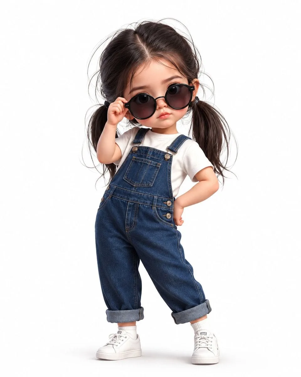 Create a high-quality, cute chibi-style 3D character illu...