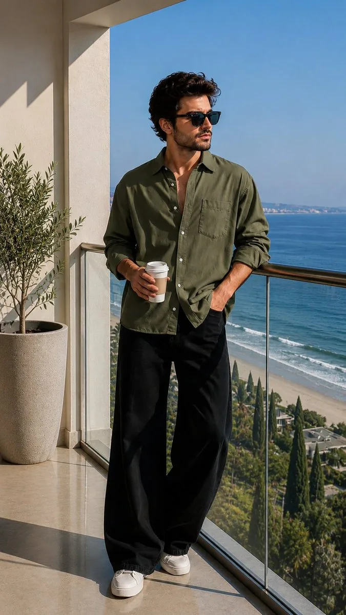 Ultra-realistic luxury lifestyle fashion portrait of a ha...