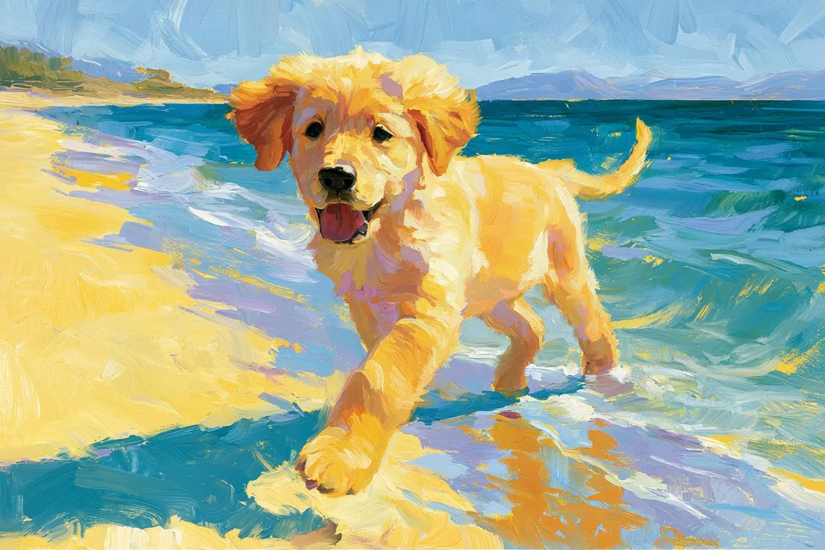 A Summer Sunlit Oasis depiction of [Subject], bathed in g...