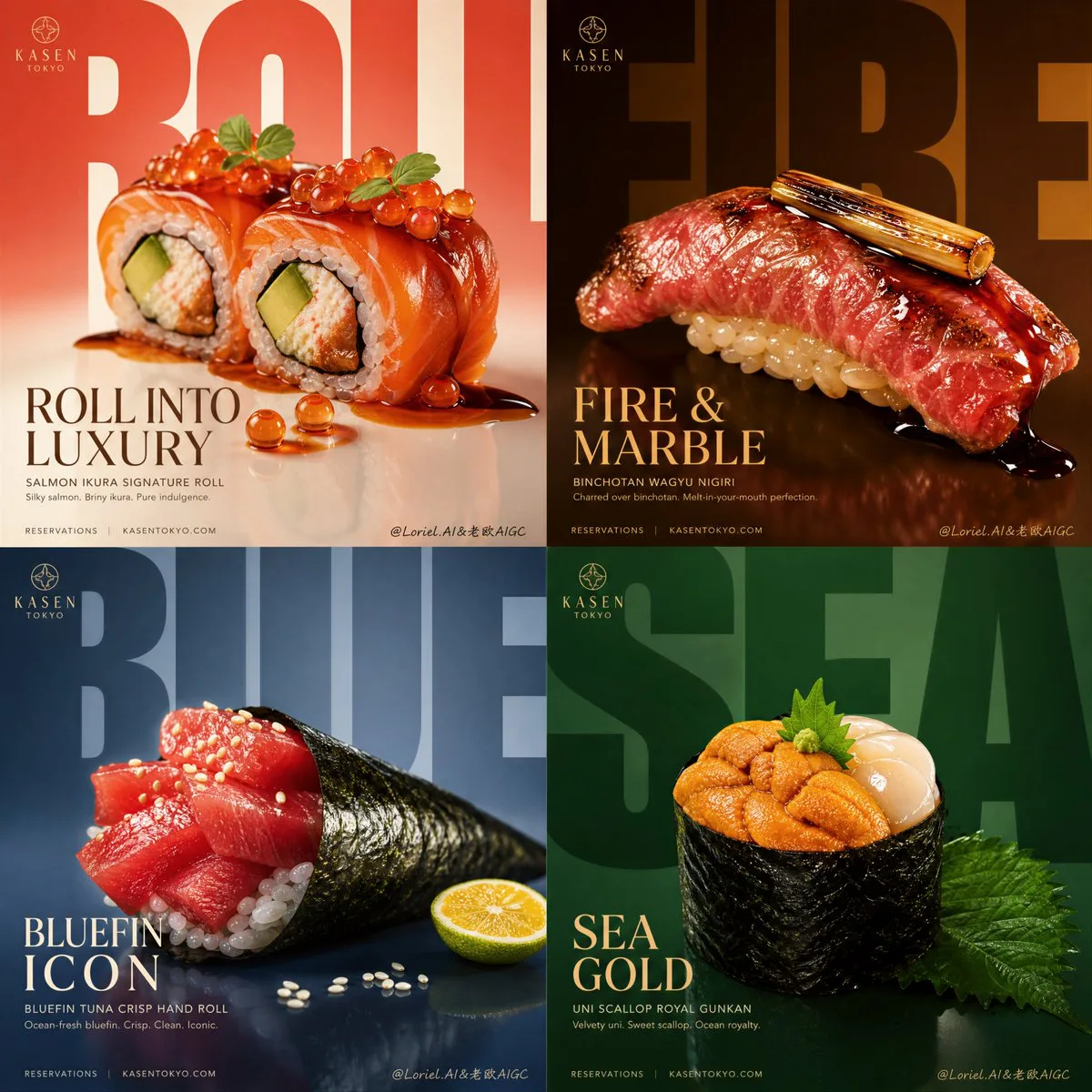 Create an ultra-premium horizontal 2x2 four-panel Western...