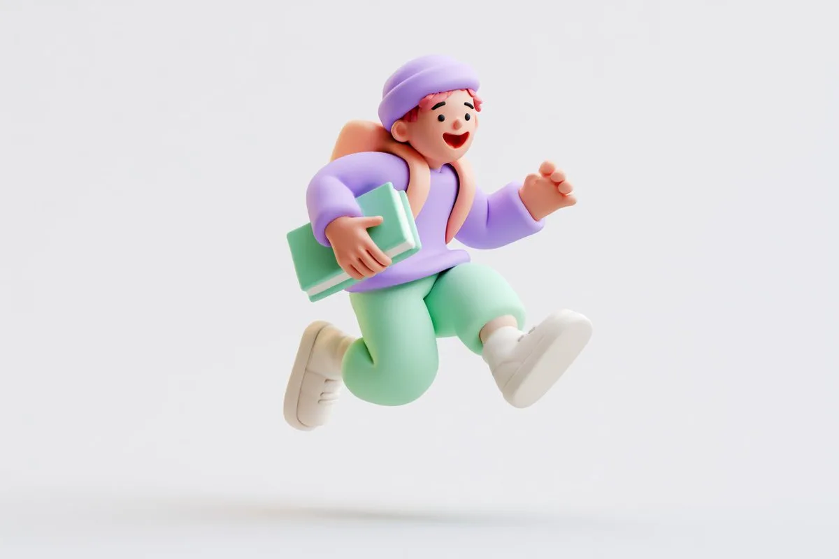 Cute 3D render of a [Subject], matte surface, kneaded cla...