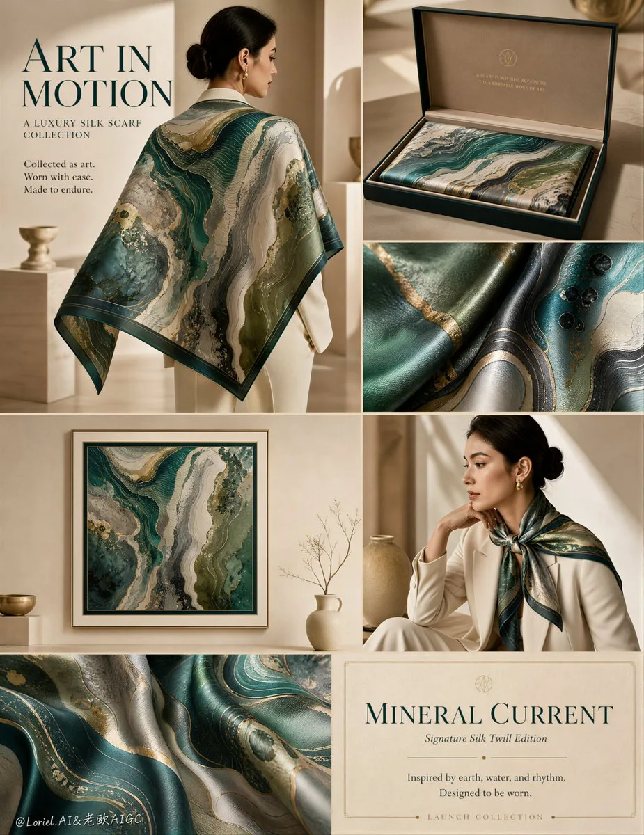 Create an ultra-premium editorial advertising poster for ...
