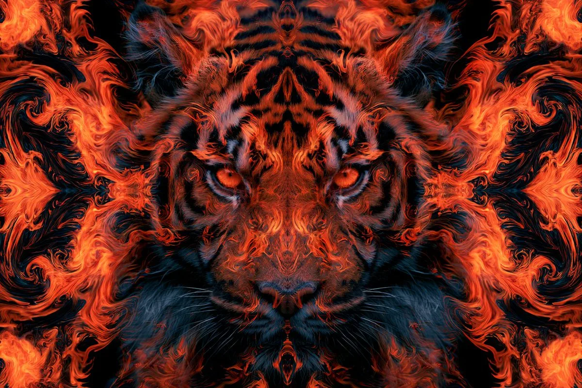 [Subject] transformed into a Kaleidoscopic Fractal Fusion...