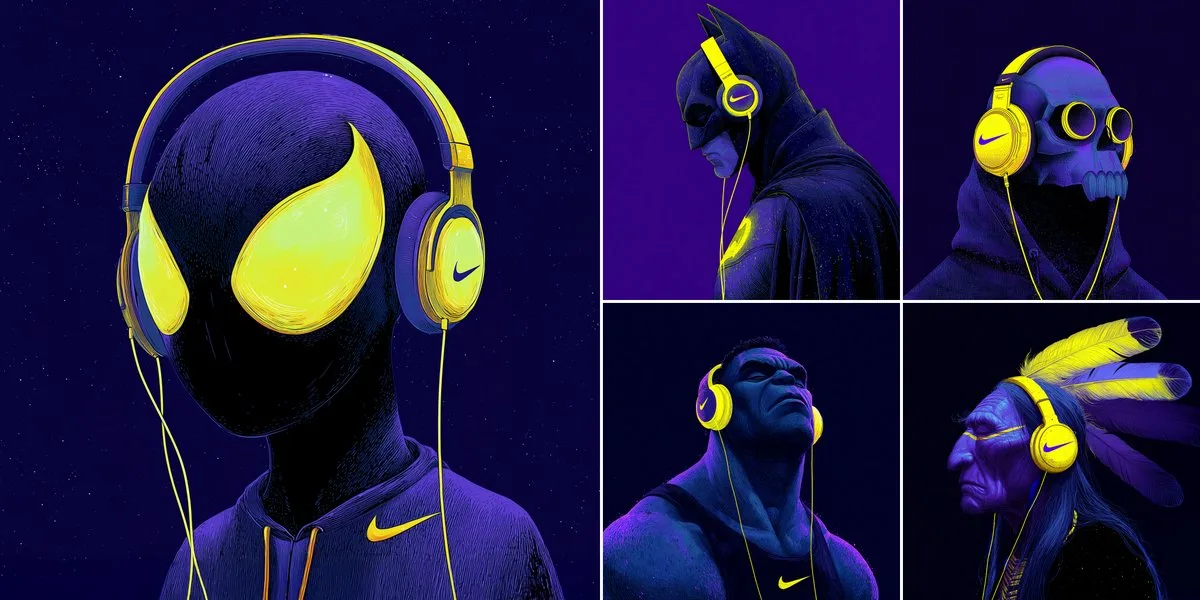 Халк в наушниках Nike