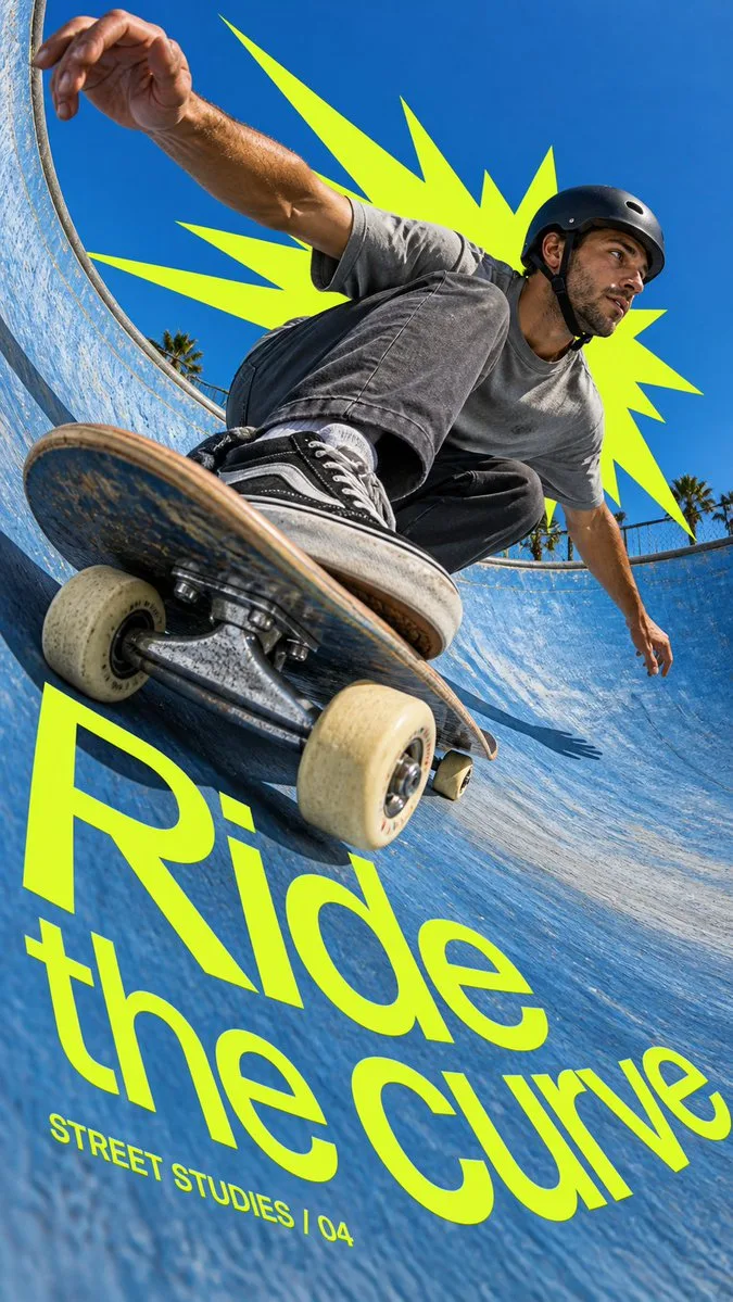 Спортивный постер со сверхширокого ракурса