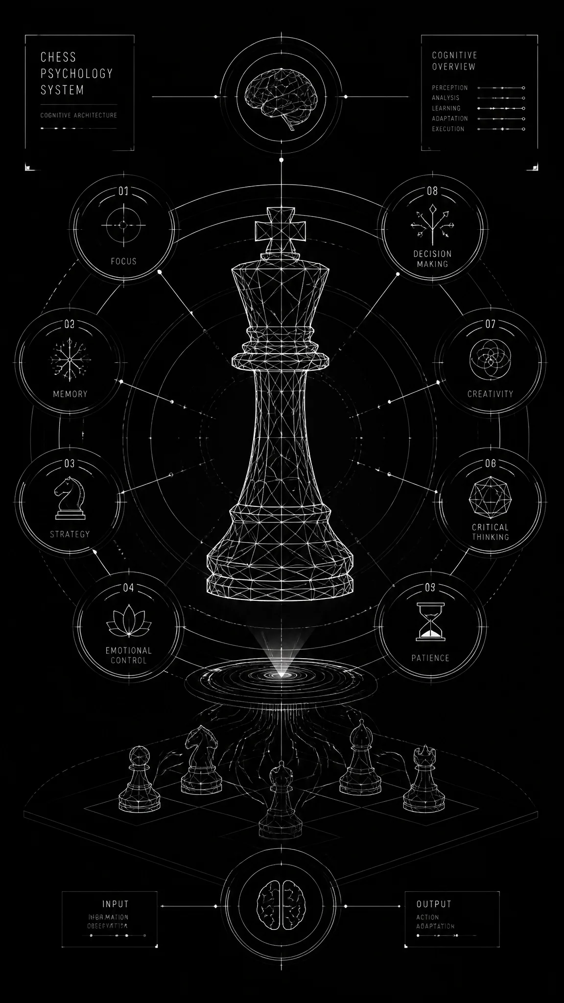 { "prompt": "Ultra-minimal chess psychology infographic....