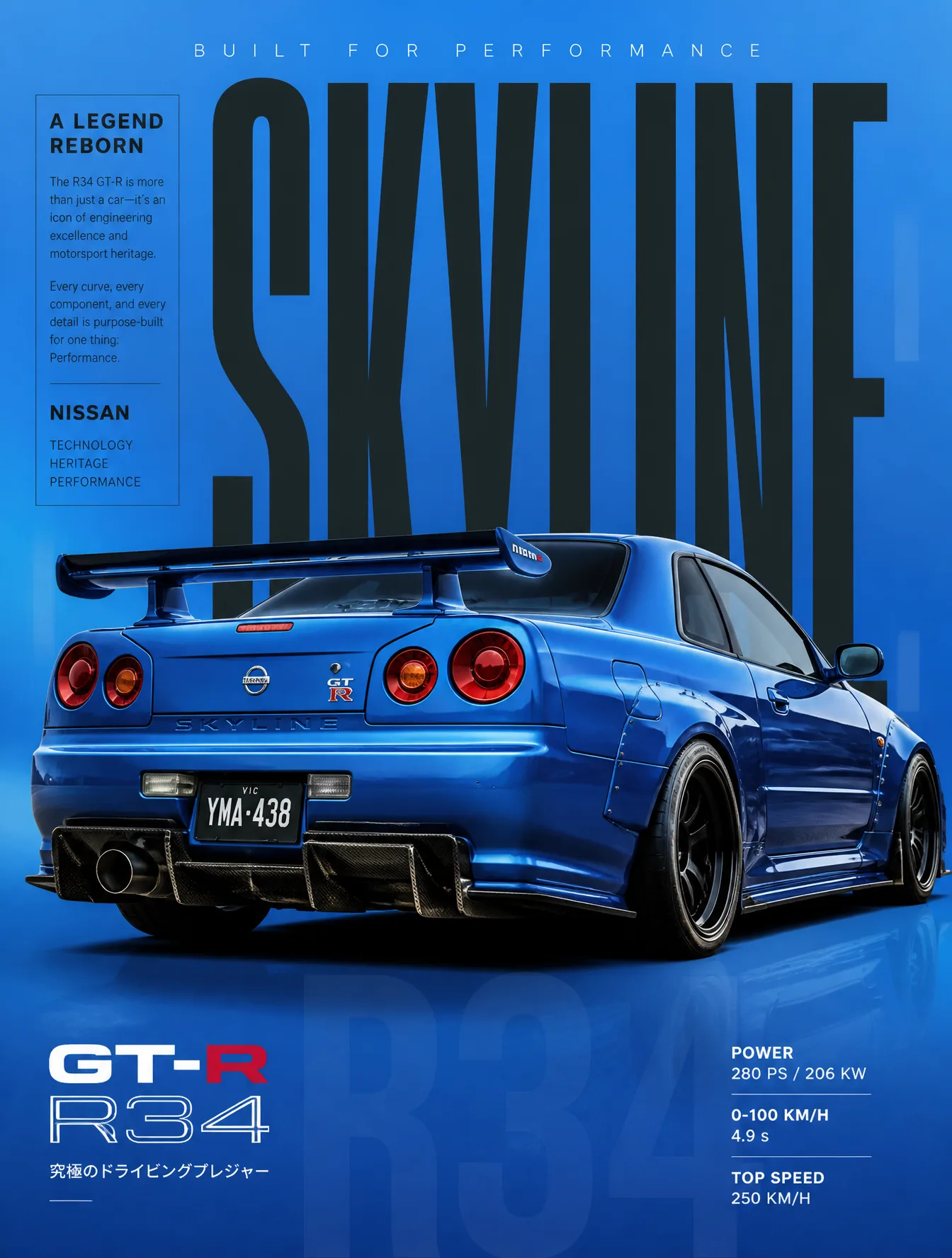 Nissan Skyline R34 GT-R, Fast and Furious inspired aesthe...