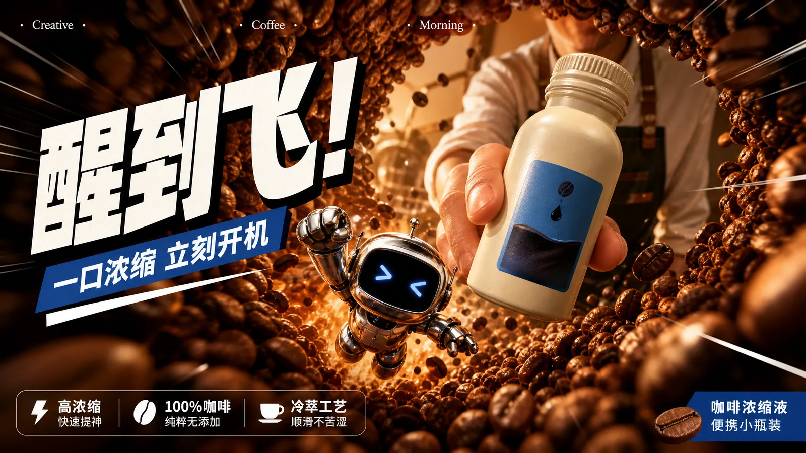 Use the "Warm Fisheye Product Impact Ad Style" visual sty...