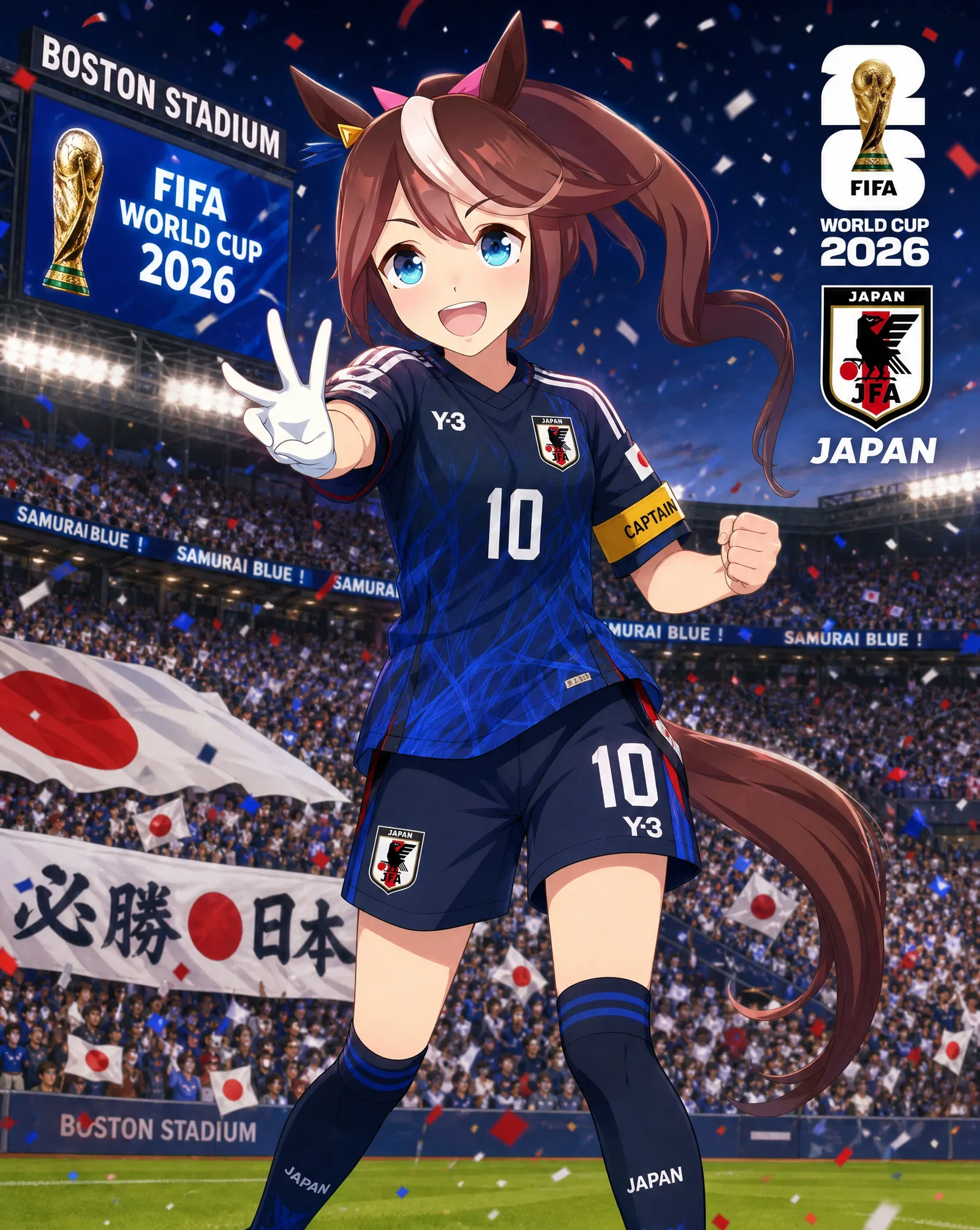 Japanese Uma Musume Tokai Teio come to a stadium to lead ...