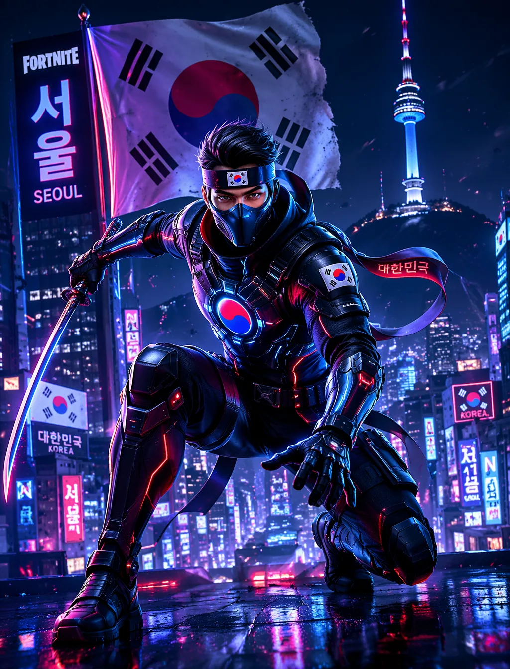 South Korea Fortnite Cyber NinjaКапитан Южной Кореи как к...