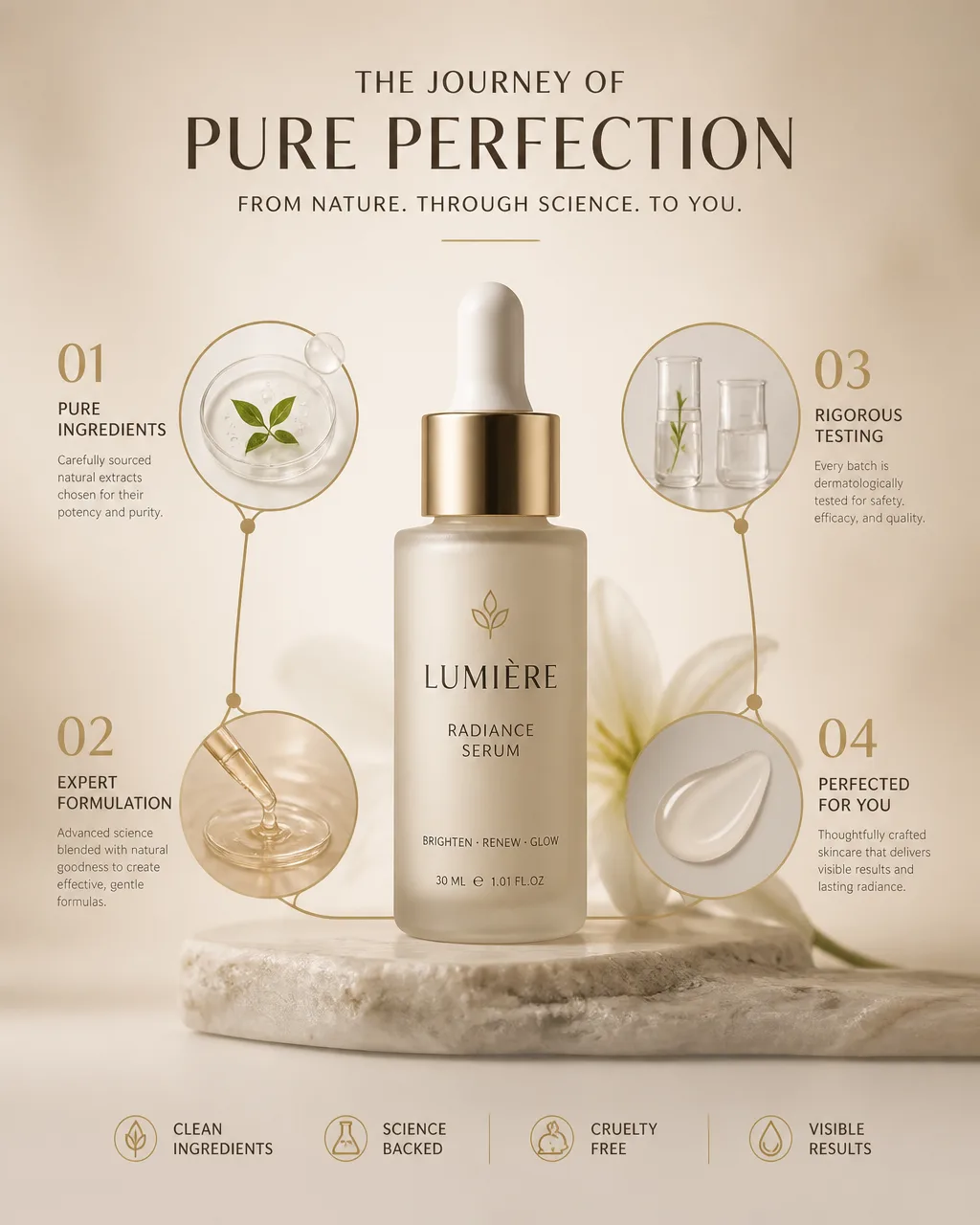 PRODUCT TIMELINE POSTERCreate a premium commercial advert...
