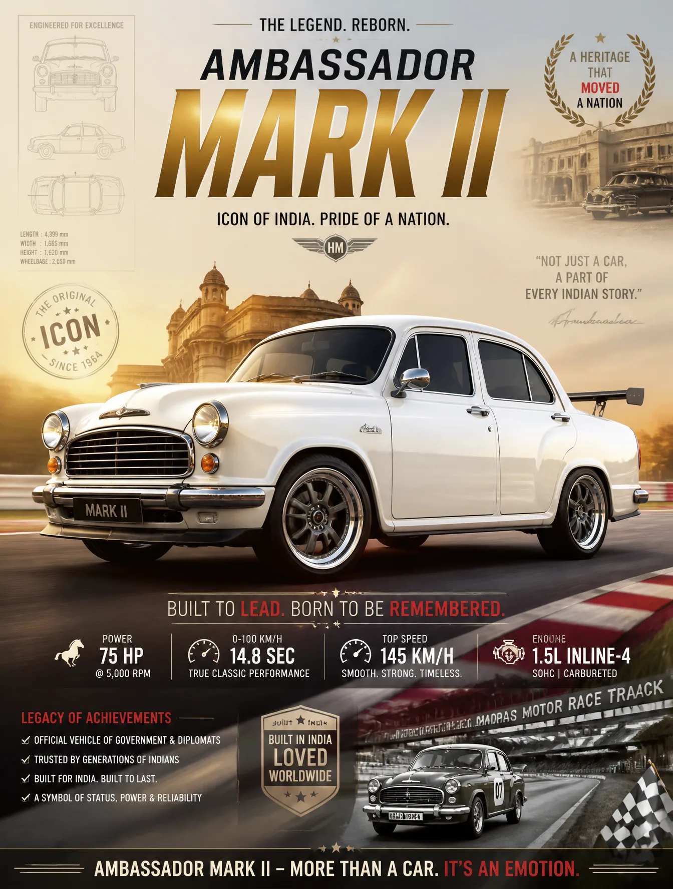 Create image Create an epic premium automotive poster of ...