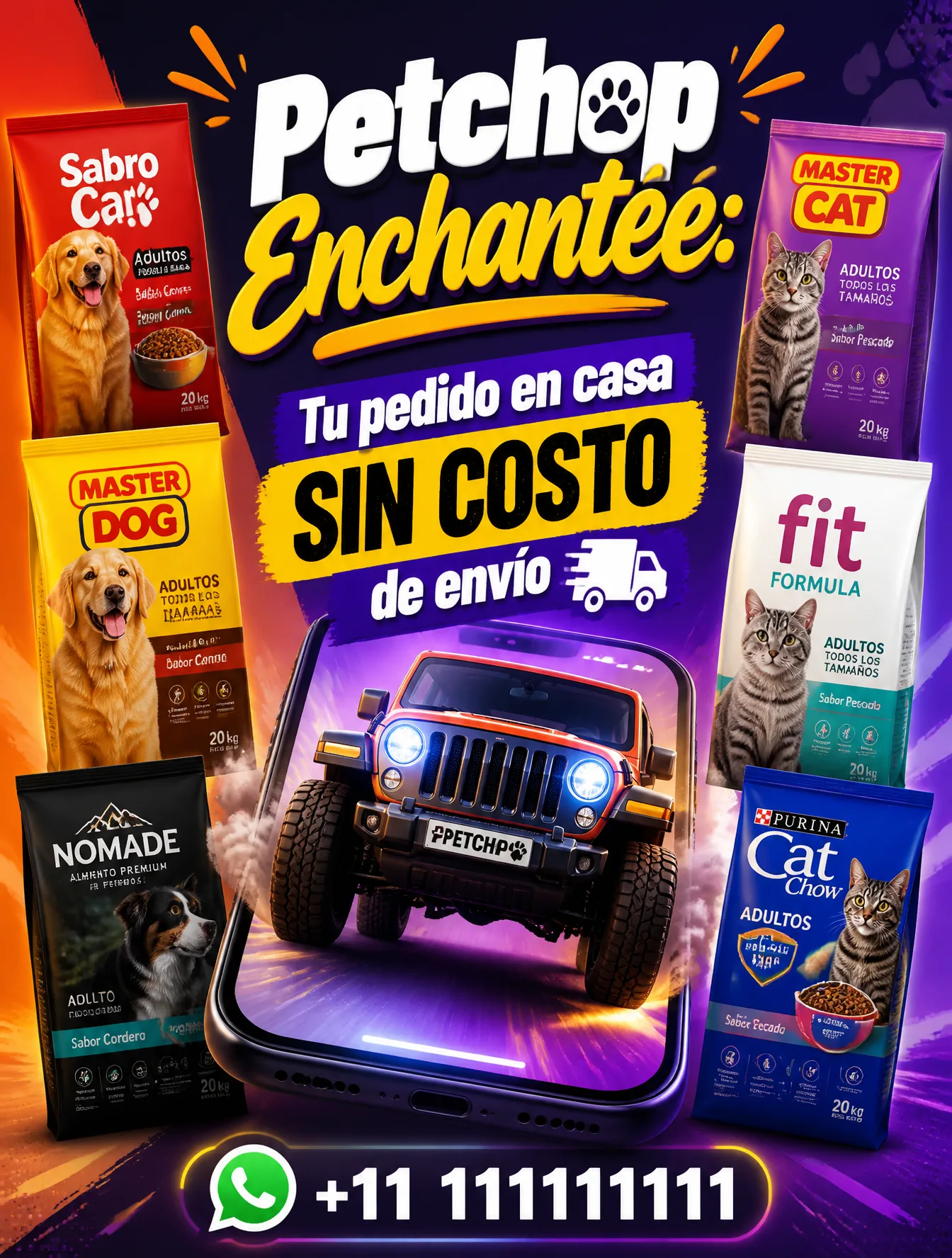 Un diseño moderno con colores llamativos que muestre 3 bo...