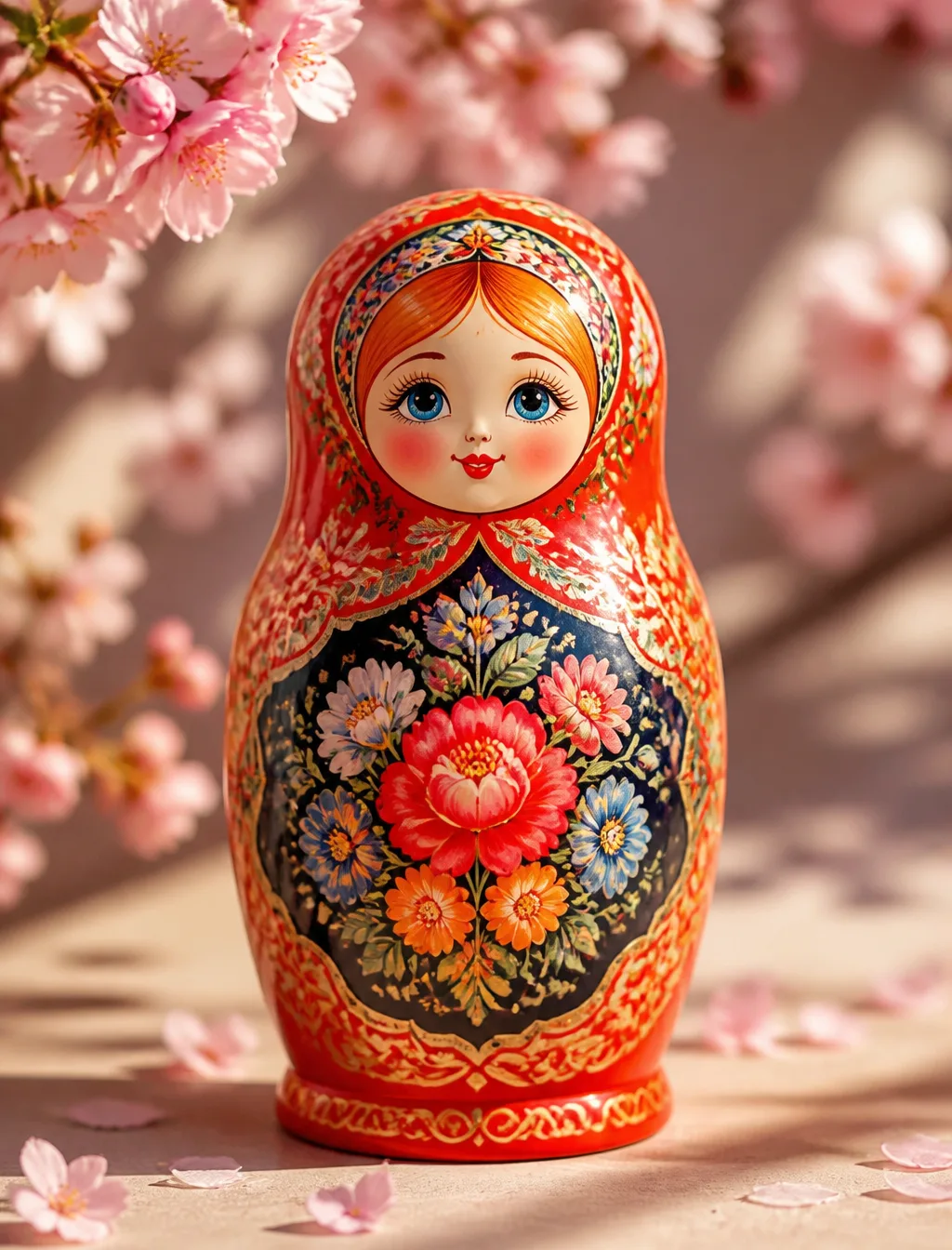 Расписная русская матрёшка