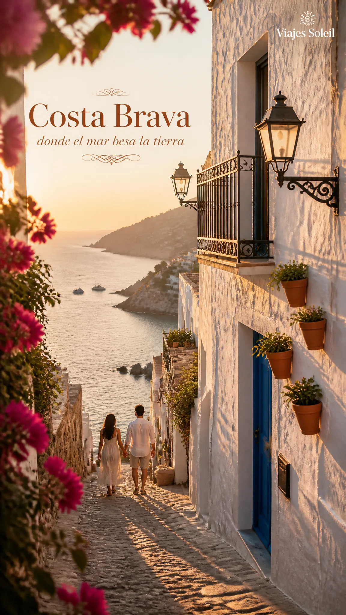 High-end travel editorial photography, vertical compositi...