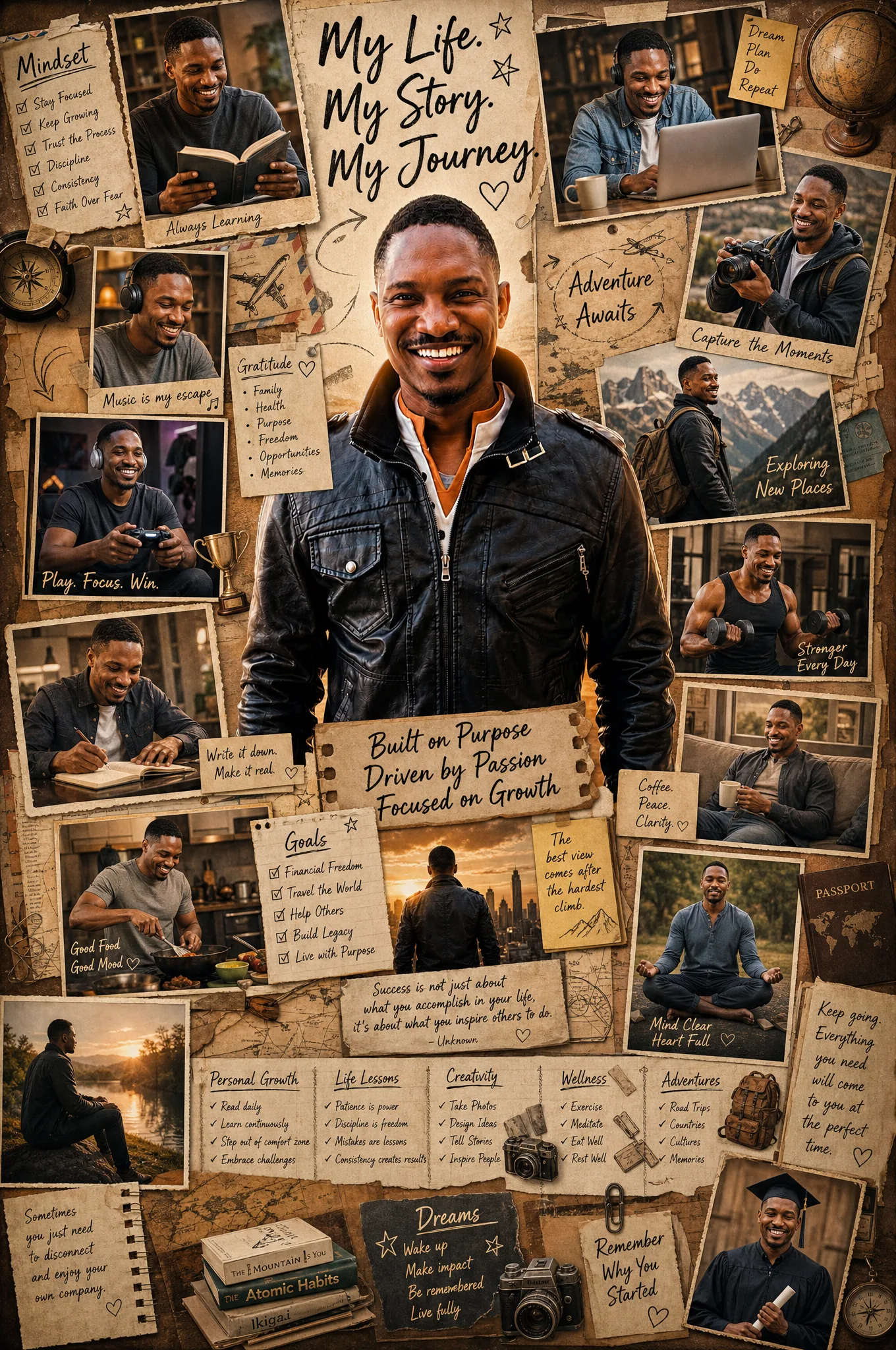 Universal Scrapbook Life-Story Poster Prompt (Works With ...