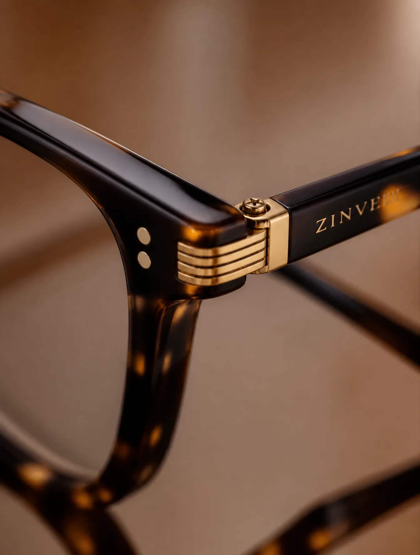 Create an extreme macro shot of the reference eyeglasses ...