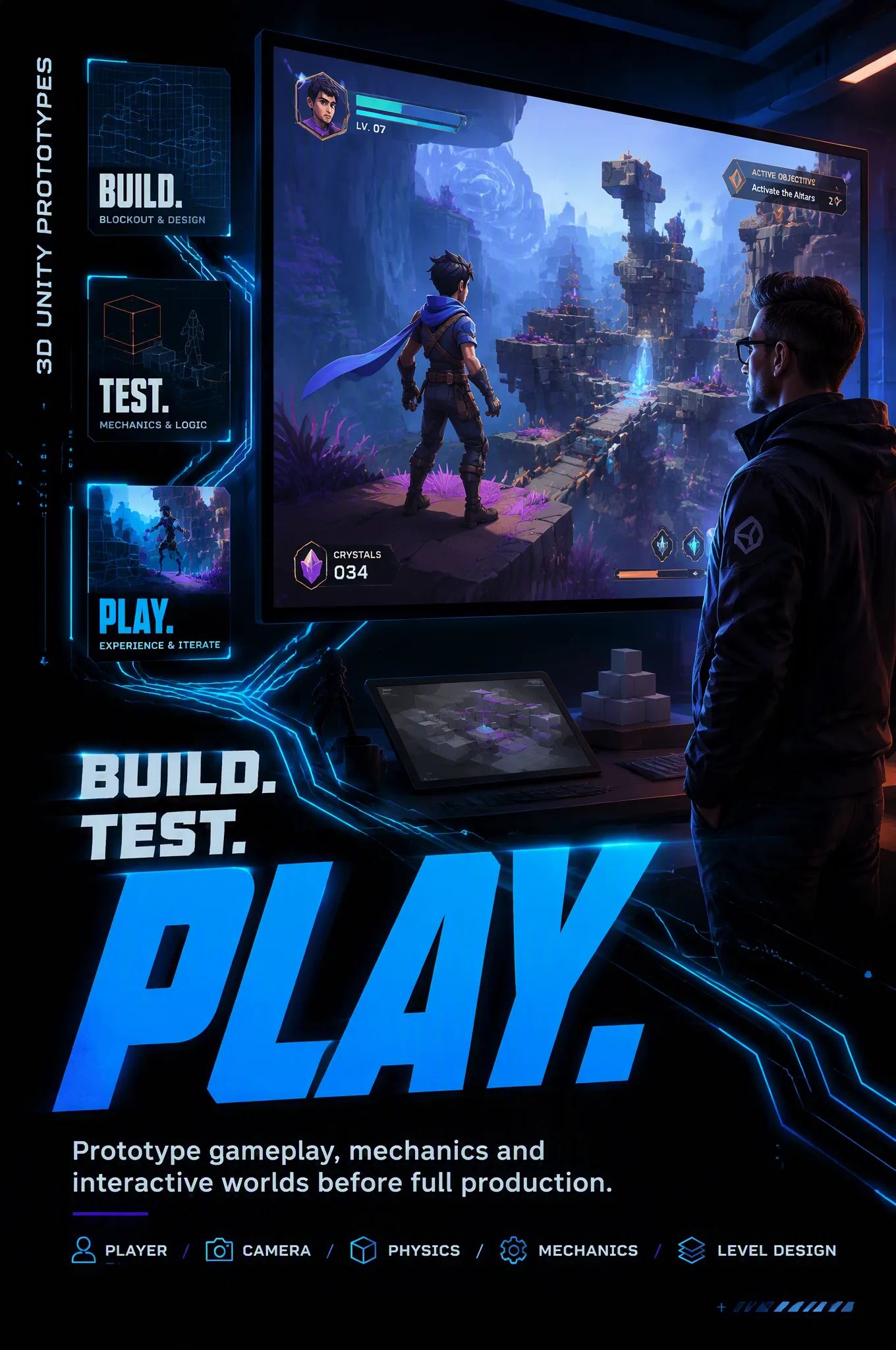 Реклама разработки игр на Unity