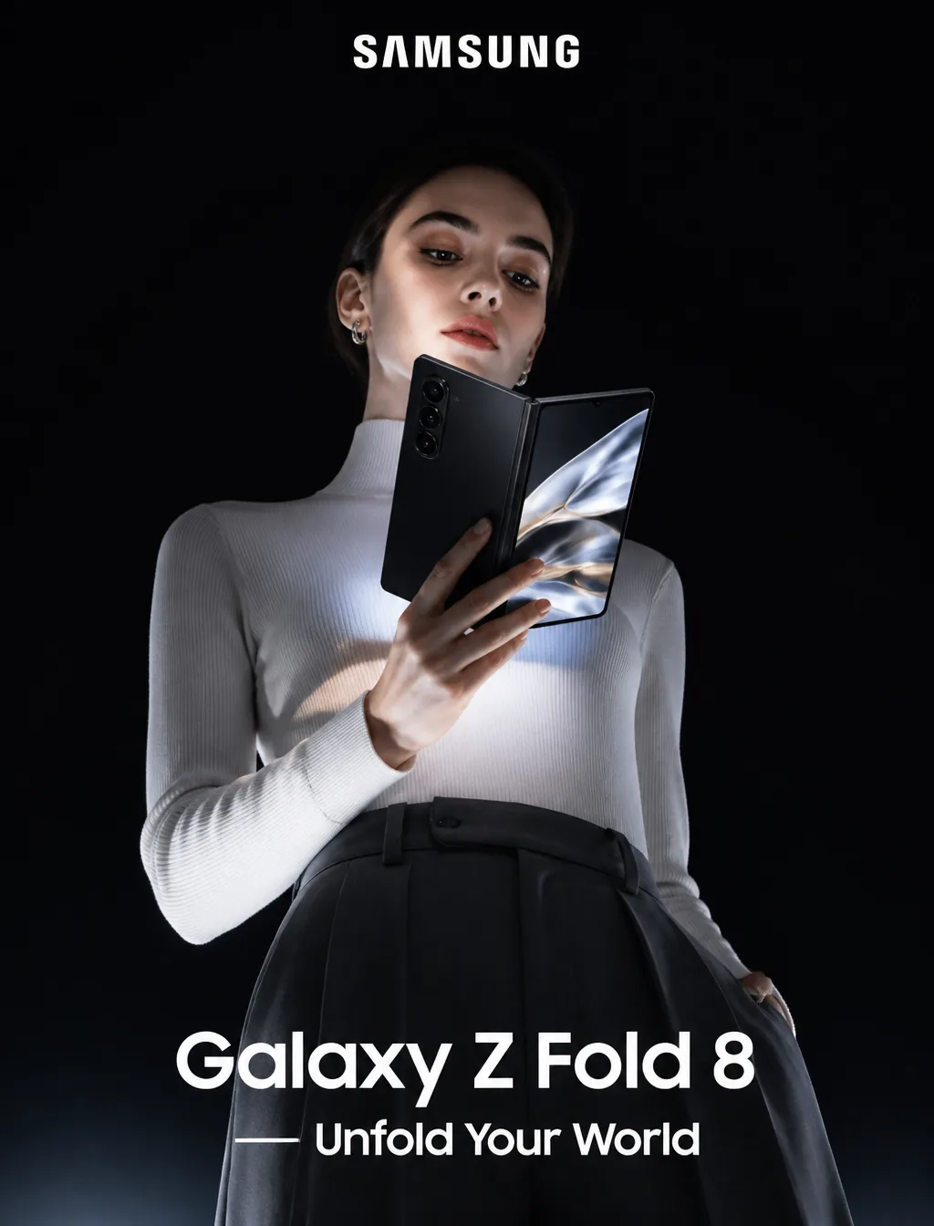 Please generate a high-end fashion technology advertising b…