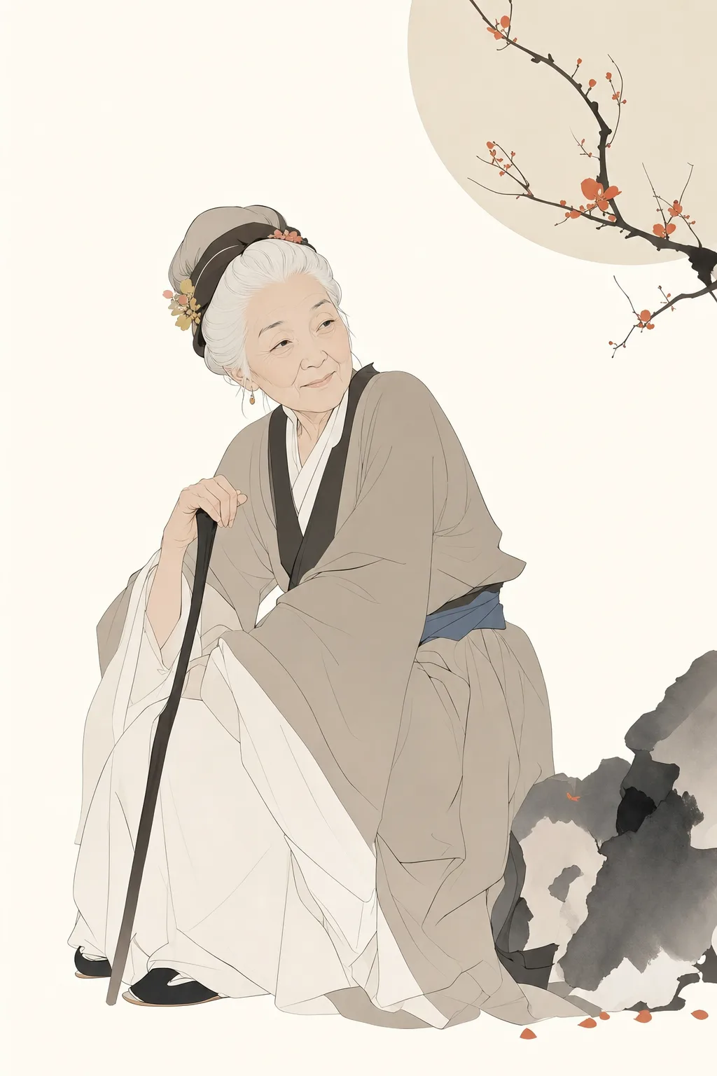 A minimalist modern magazine style illustration, the subject is Grand…