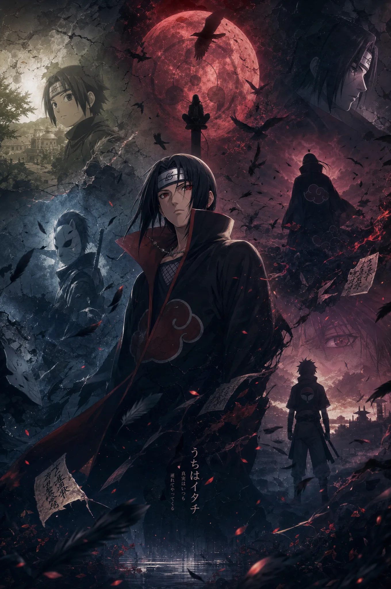 Character: Itachi UchihaDesign a cinematic narrative grow...