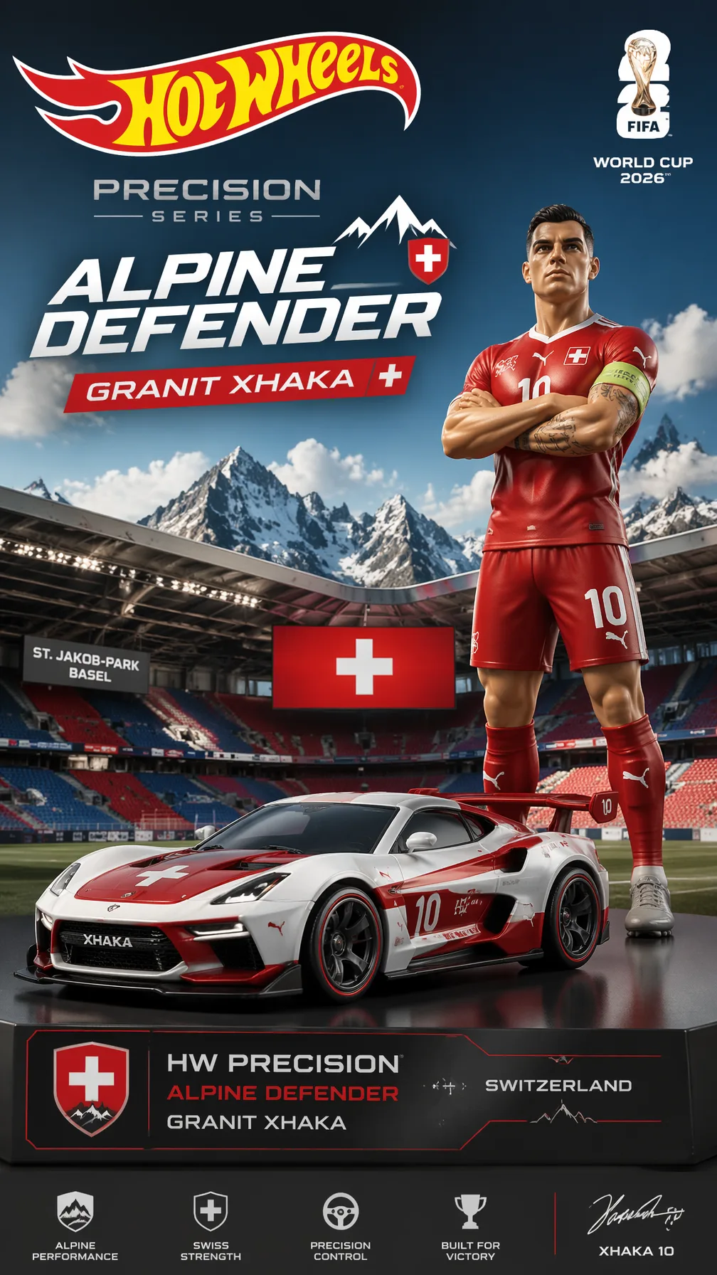 Switzerland — Granit Xhaka — HW Precision Alpine Defender...