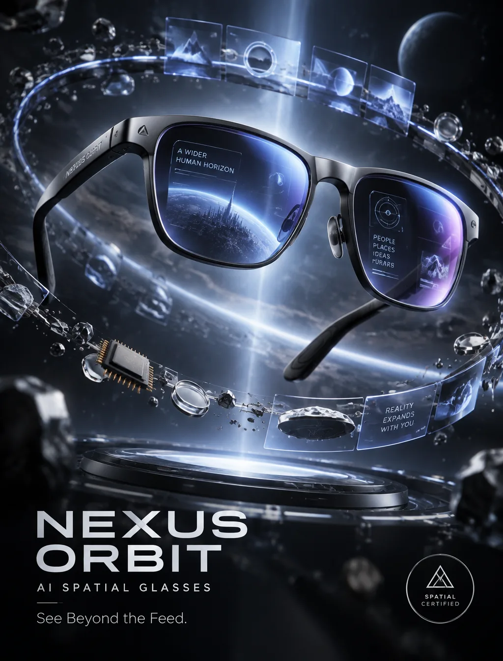 Постер ИИ-гаджета NEXUS ORBIT