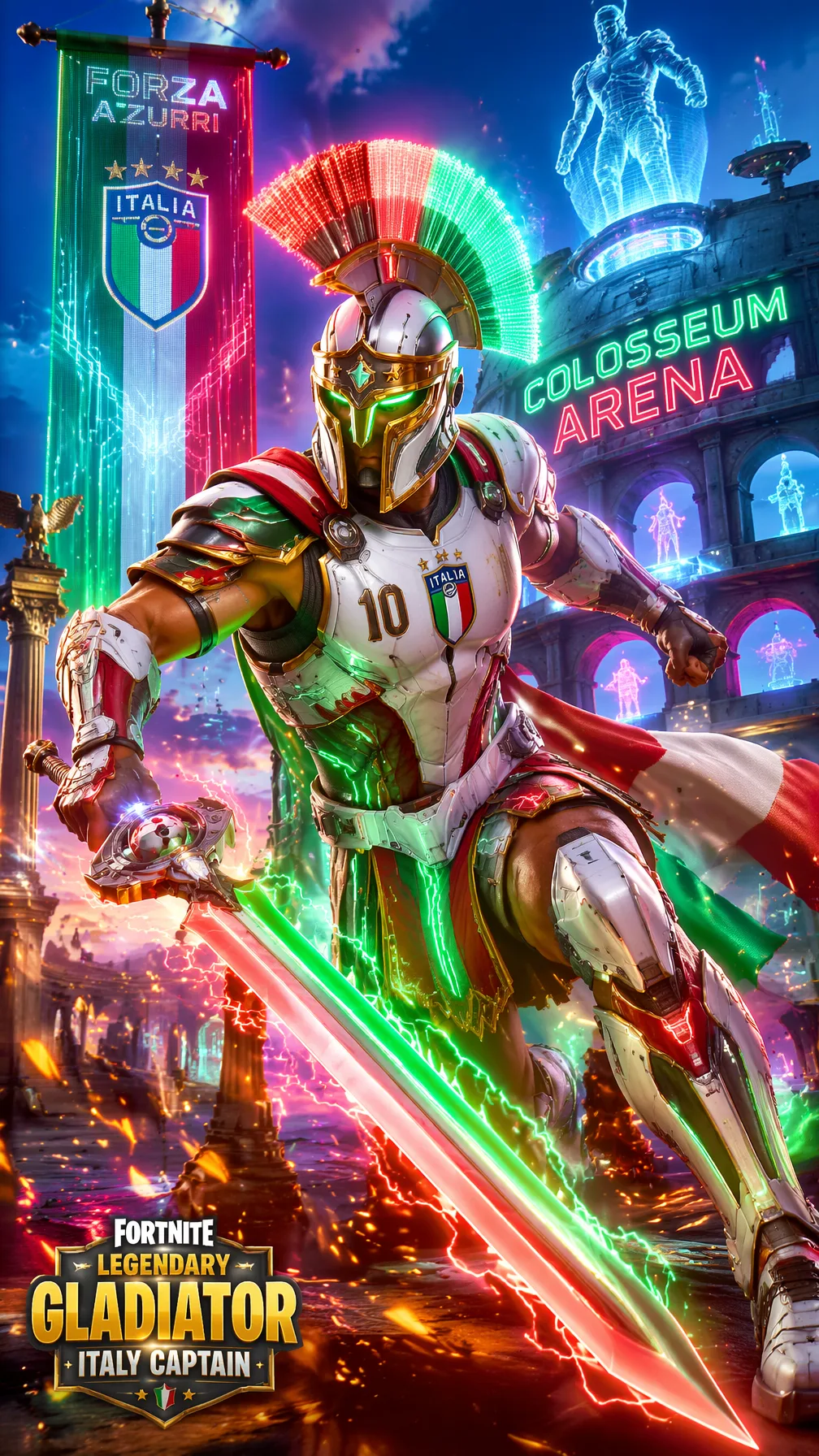 vertical 9:16, Italy national team captain reimagined as ...