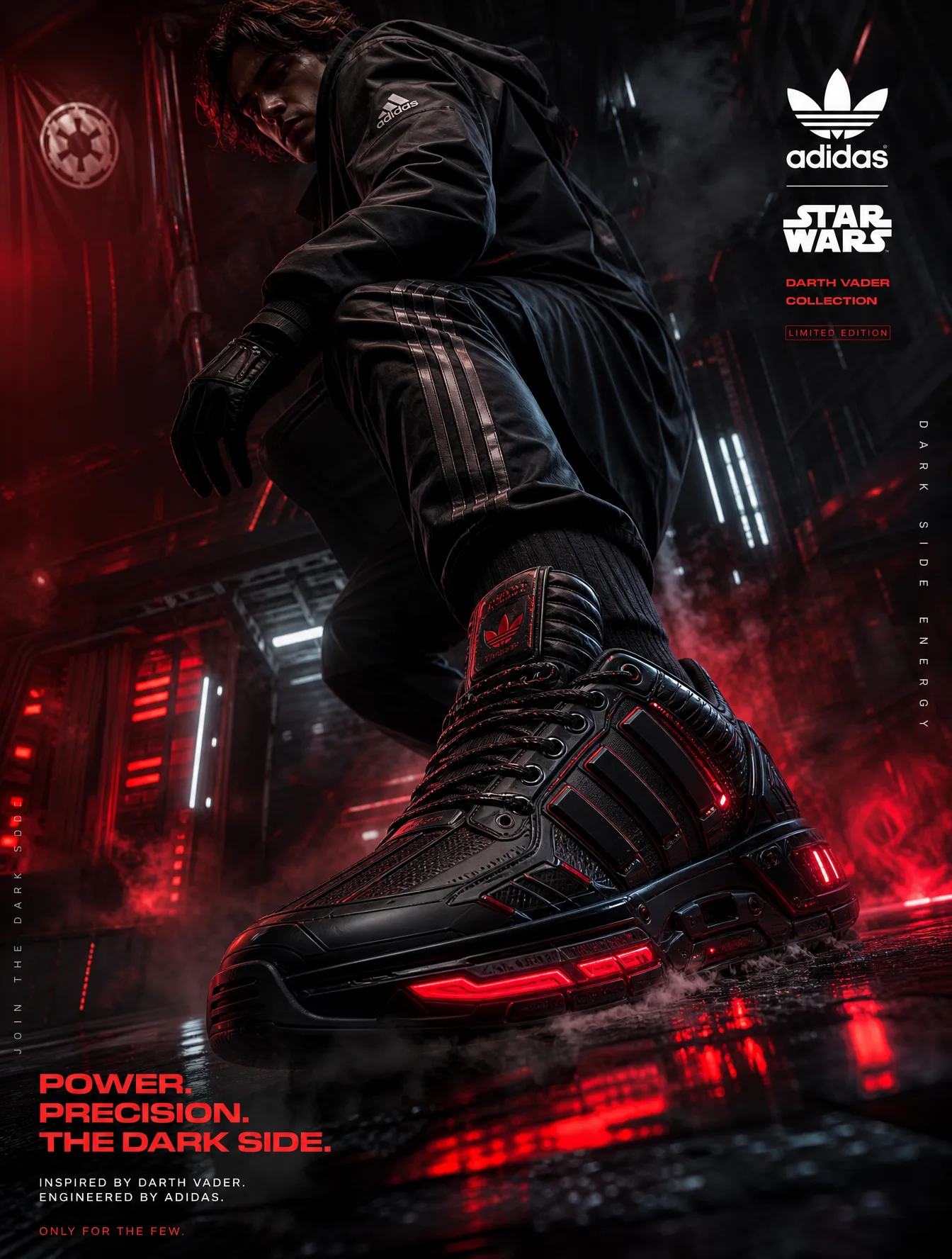 Got it—here’s your tweaked prompt focused on Adidas Darth...