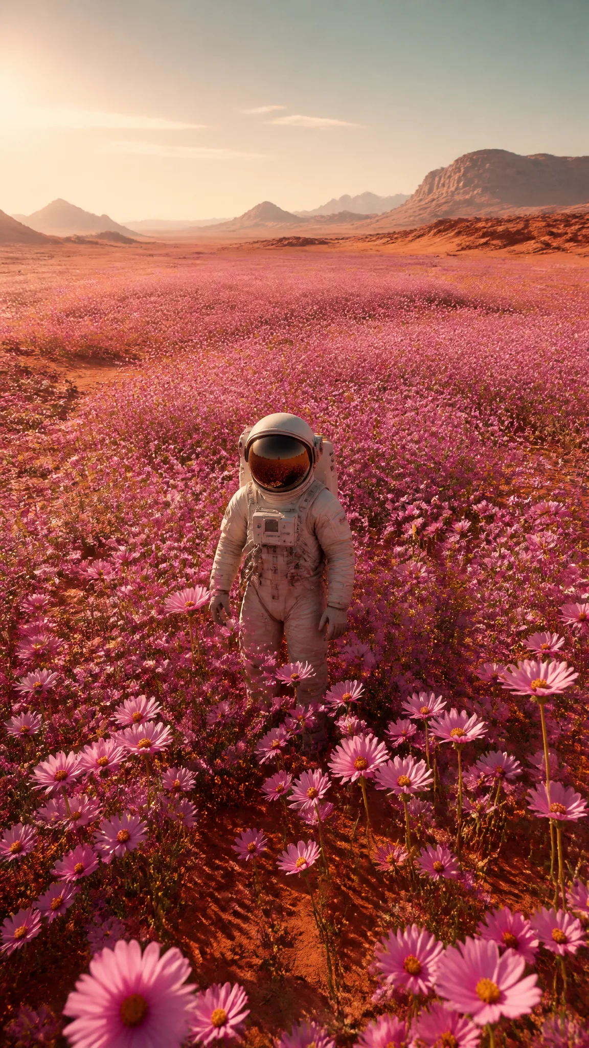 A highly detailed astronaut in a realistic, well-textured...