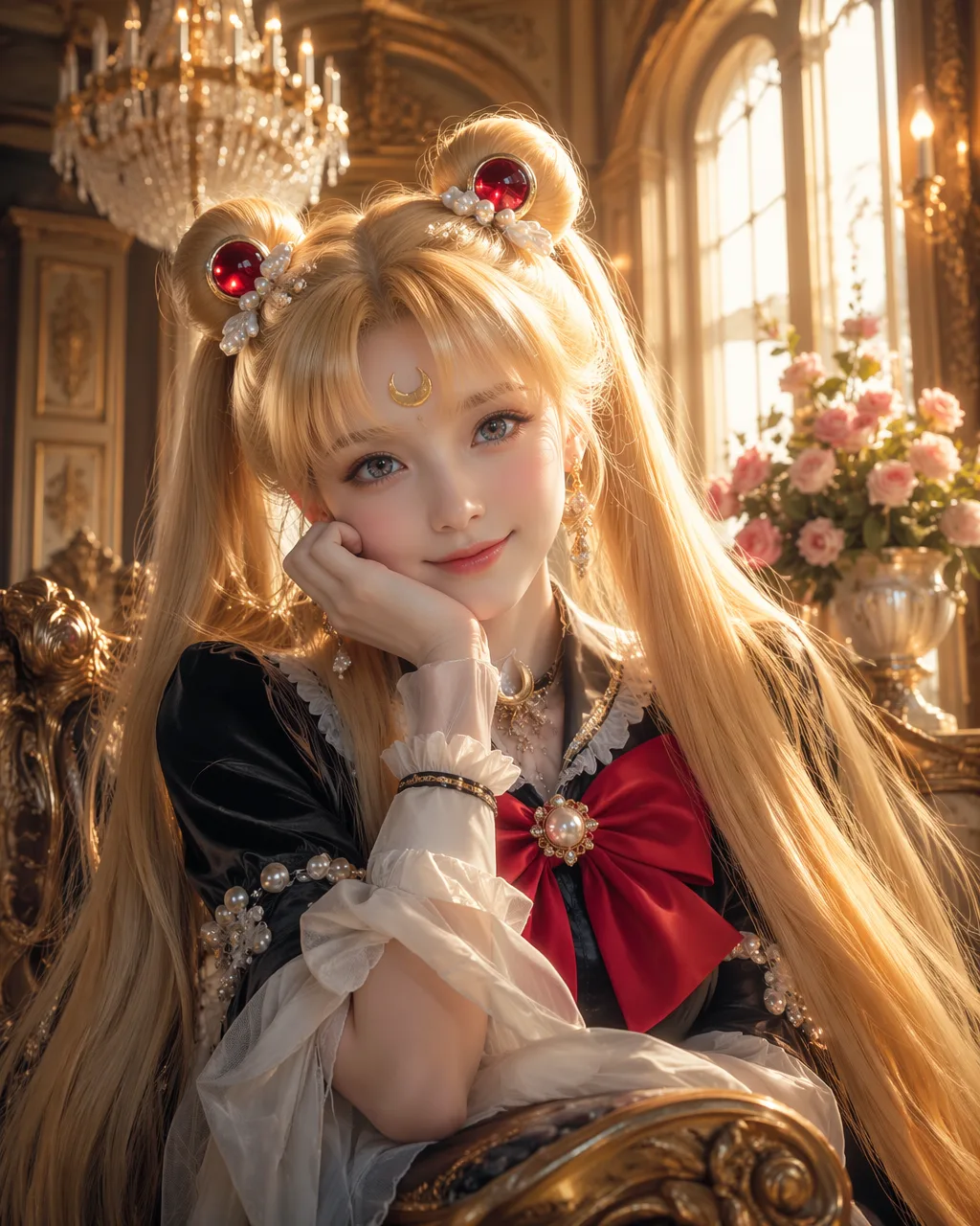 Vertical bust CG portrait, realistic live-action version ...