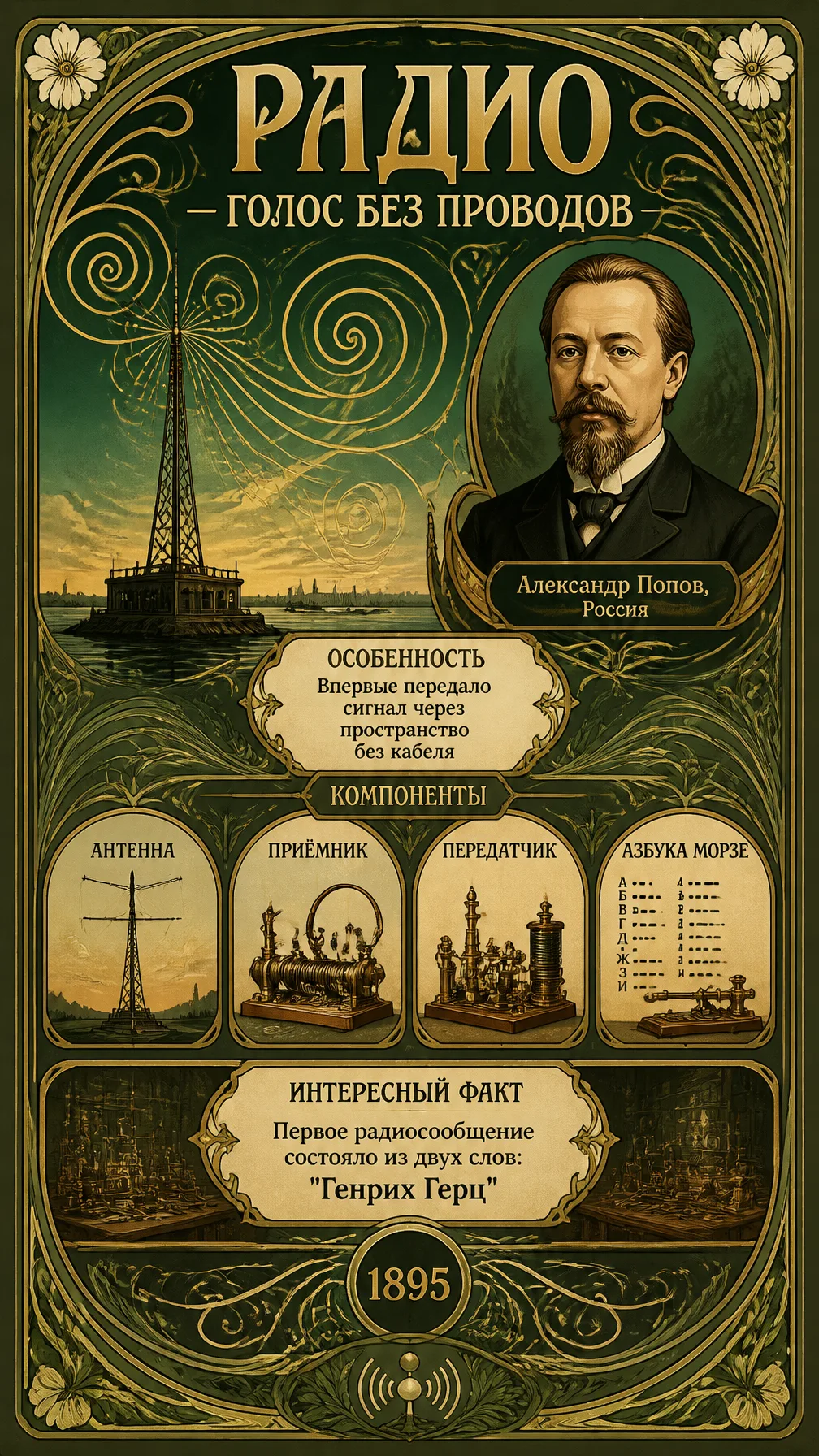 Радио (Александр Попов/Гульельмо Маркони, 1895) — стиль а...