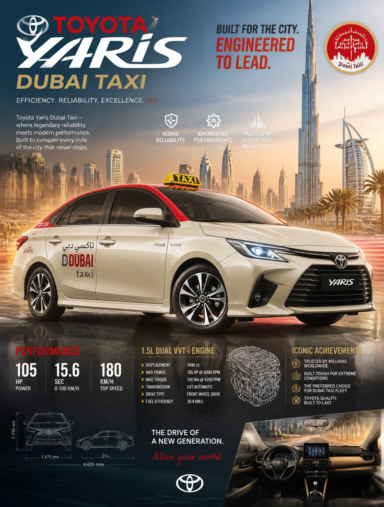 Create an epic premium automotive poster of