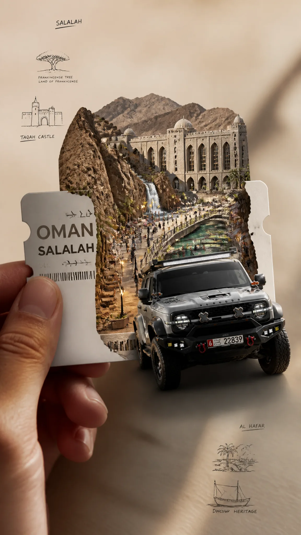 Create an ultra-photorealistic luxury travel-art masterpi...