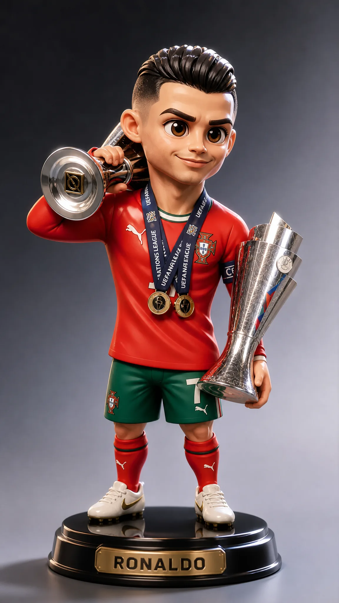 “Take this uploaded image and Generate a 3D miniature fig...